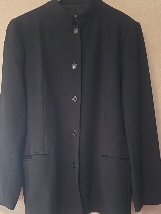 BCBG Jackets & Blazers - BCBG Women's Black Stand-Collar Button Jacket